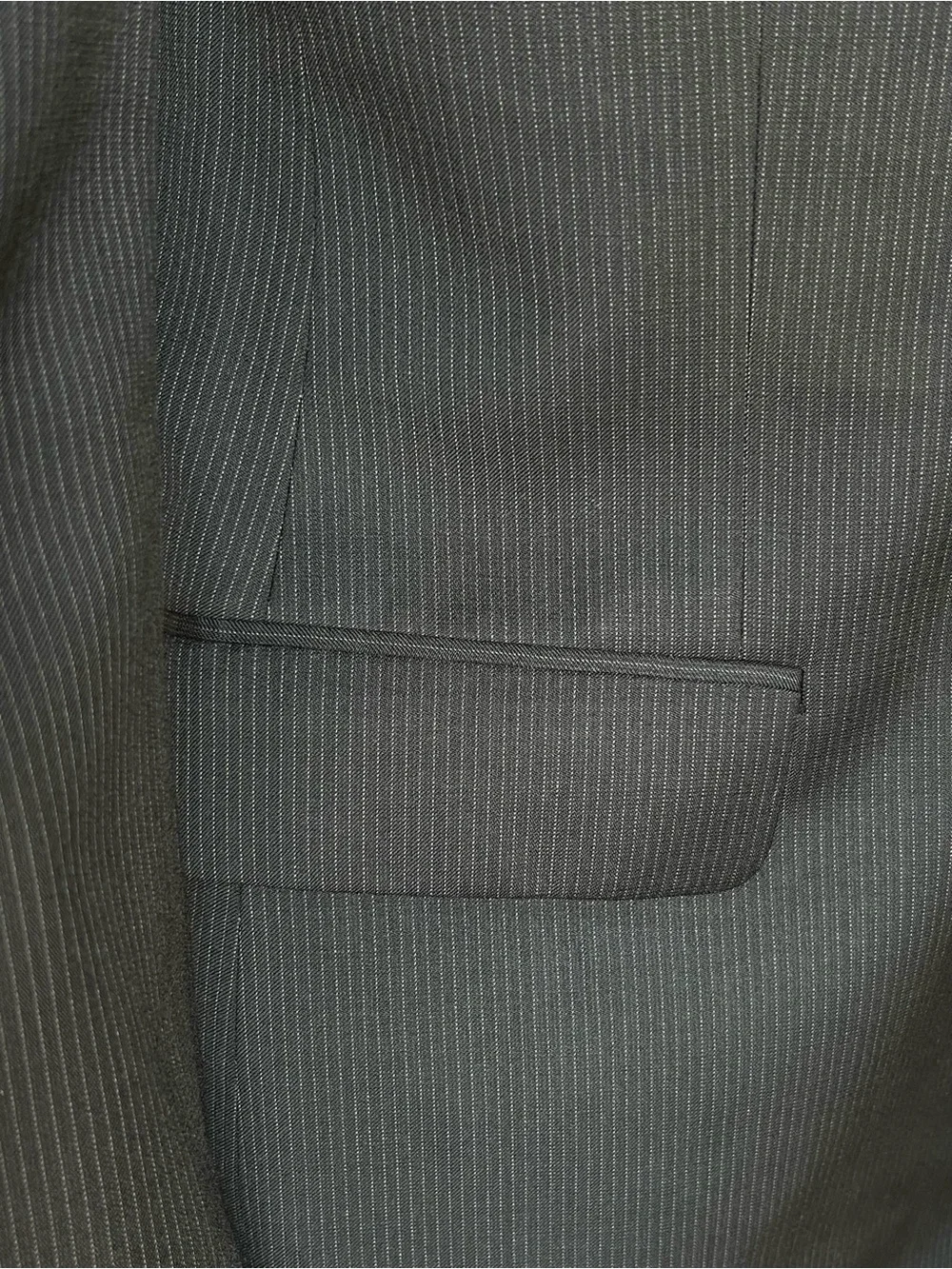 Gucci Men's Black Single-Breasted Pinstripe Blazer